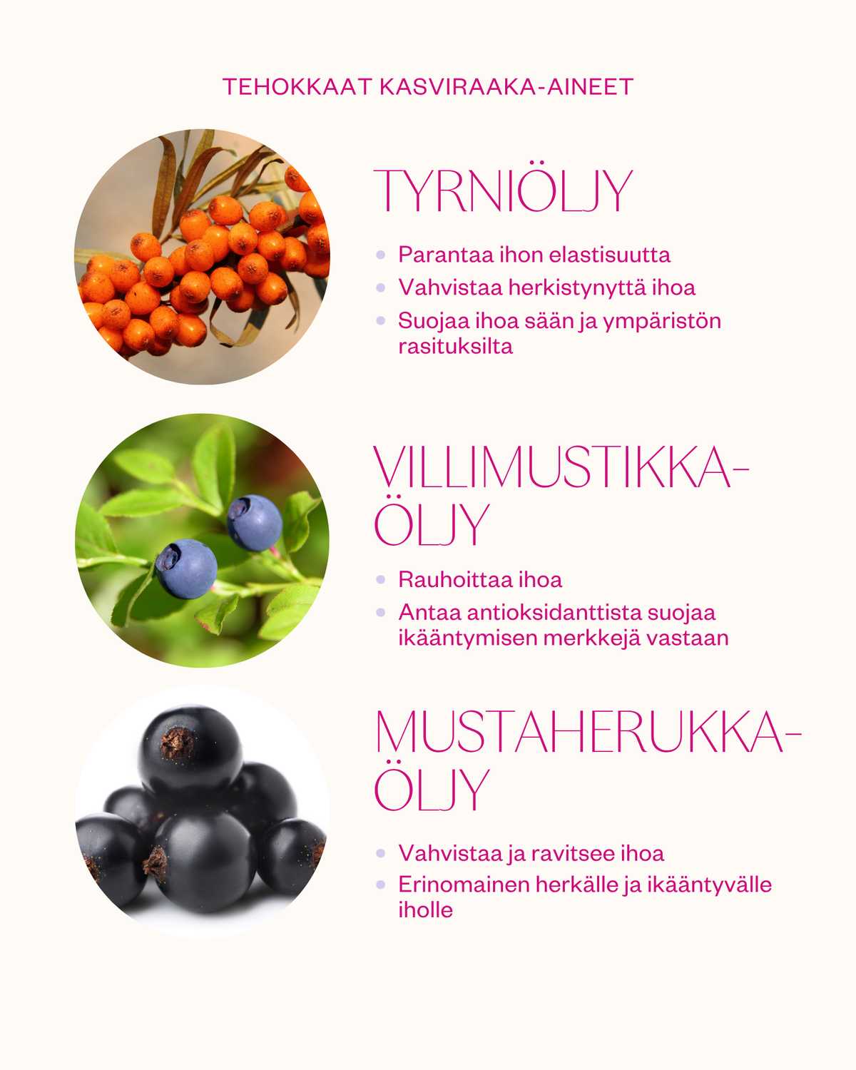 Arctic Beauty Oil kasvoöljy kuivalle ja ikääntyvälle iholle