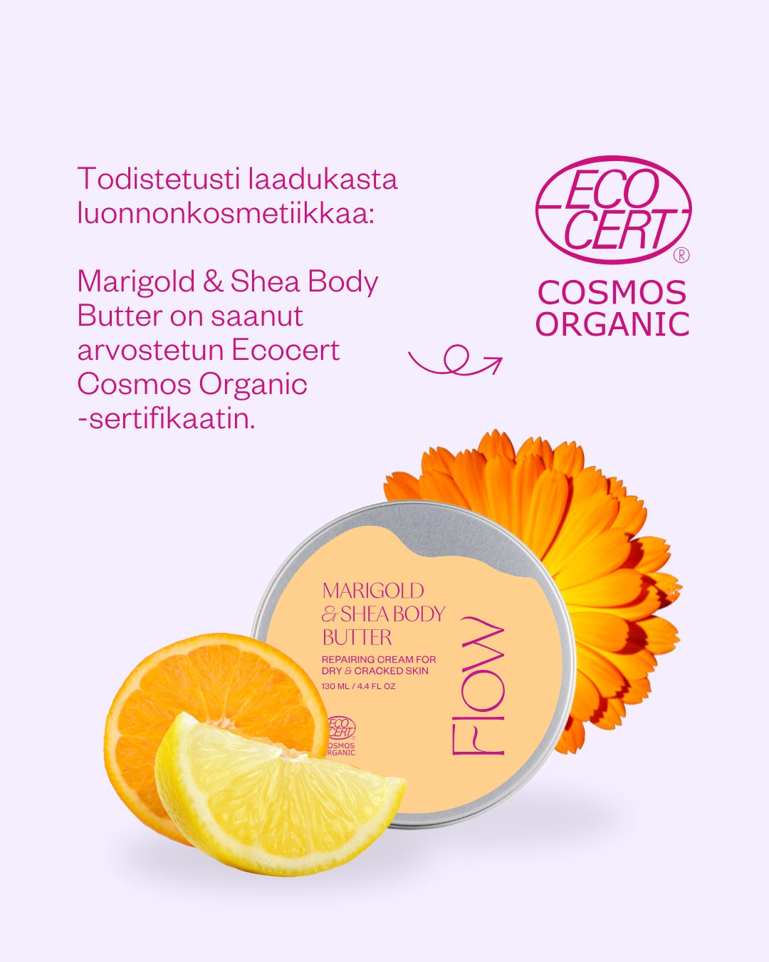 Marigold Butter yleisvoide kuivalle iholle sekä halkeileville kantapäille