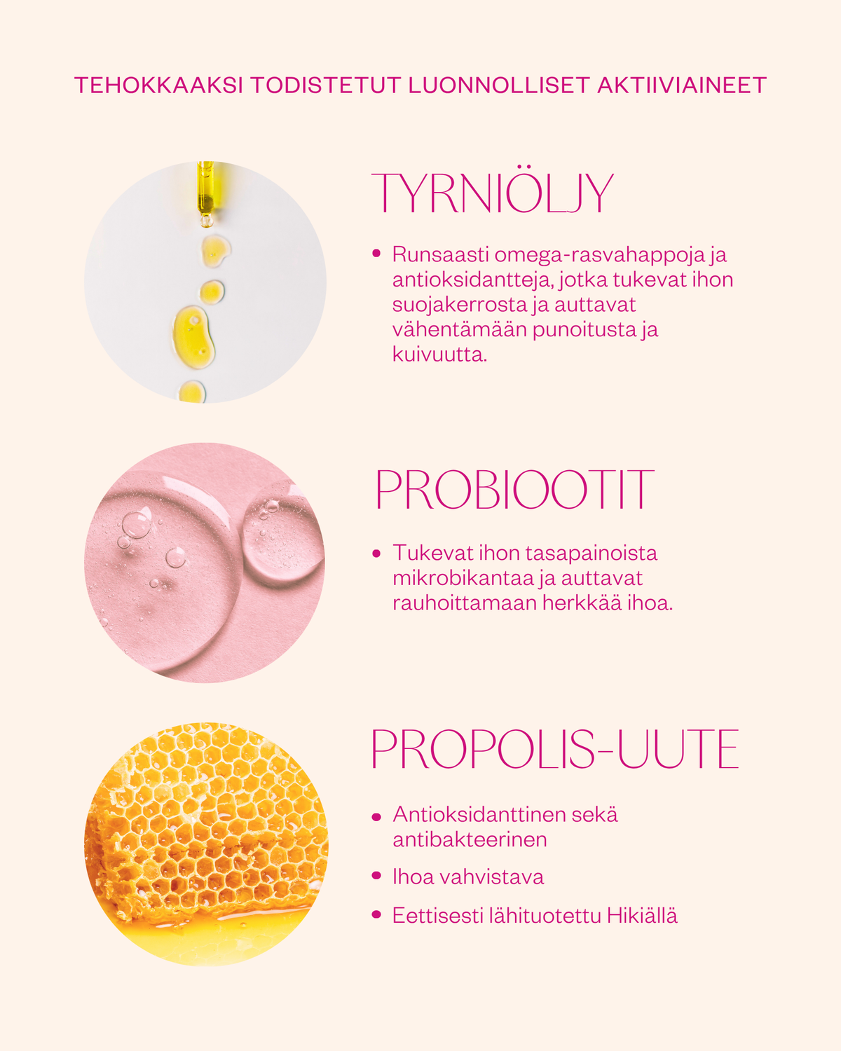 Propolis & Probiotics Rescue Cream erikoisvoide ongelmaiholle