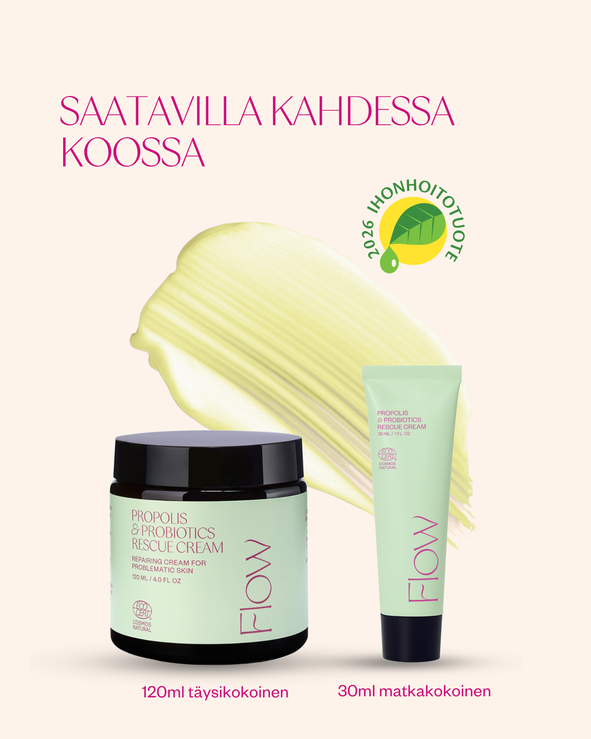 Propolis & Probiotics Rescue Cream erikoisvoide ongelmaiholle
